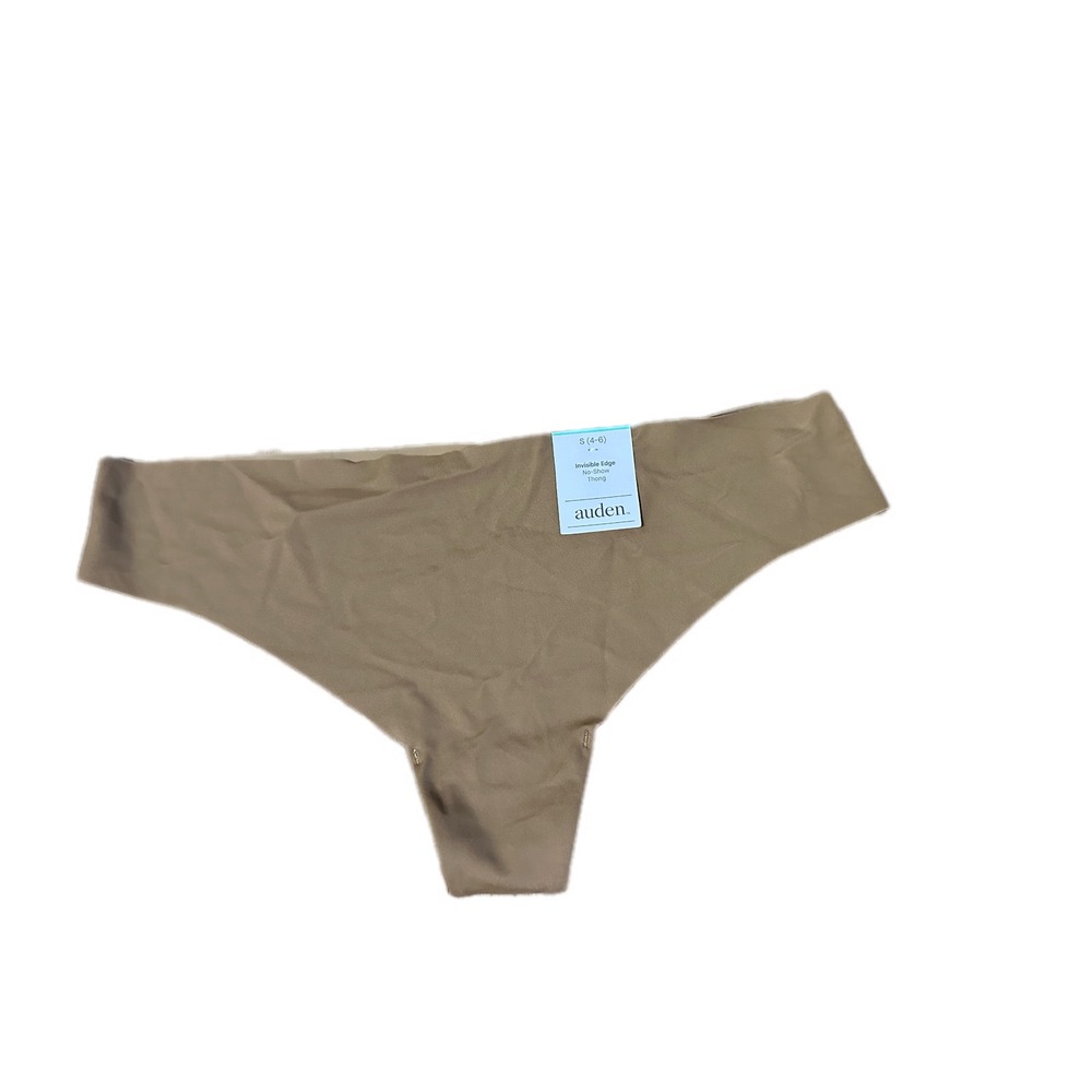 Auden Invisible Edge No Show Thong Brown Size S 4-6